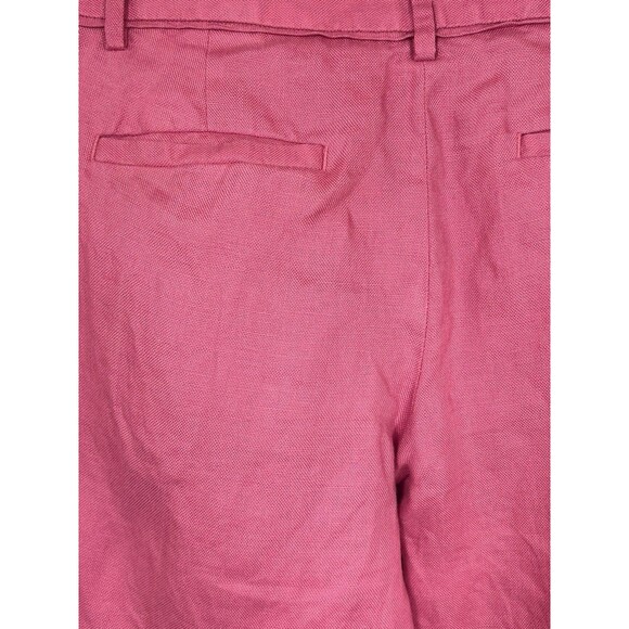 Loft Marisa Pants Womens 4 Pink Linen Lined Trouser Wide Leg Party Classic EUC - Picture 9 of 11